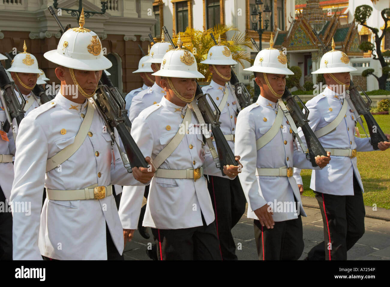 Guards of the Grand Palace. Bangkok, Thailand. Stock Photo