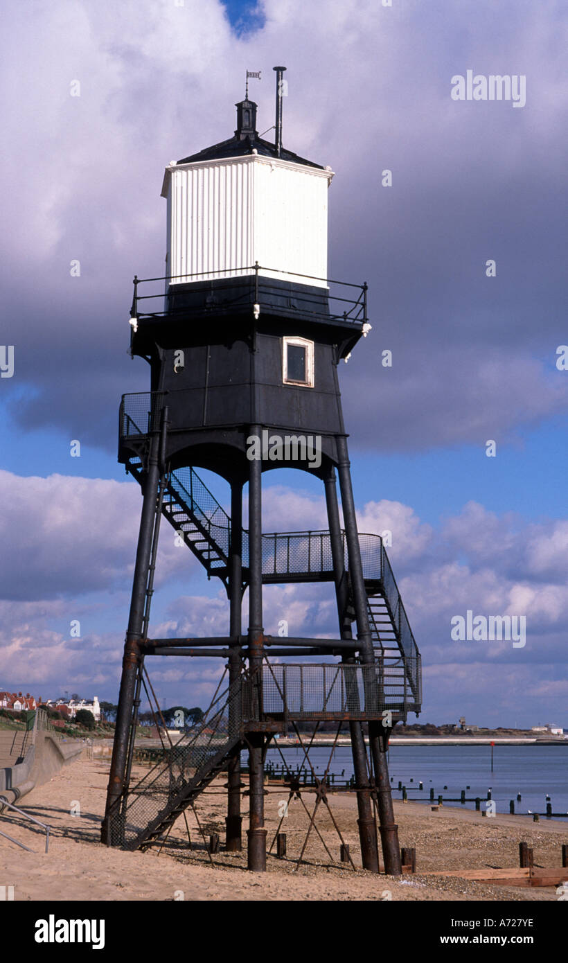 Victorian lighthouse beacon structures Leading Lights Dovercourt Essex