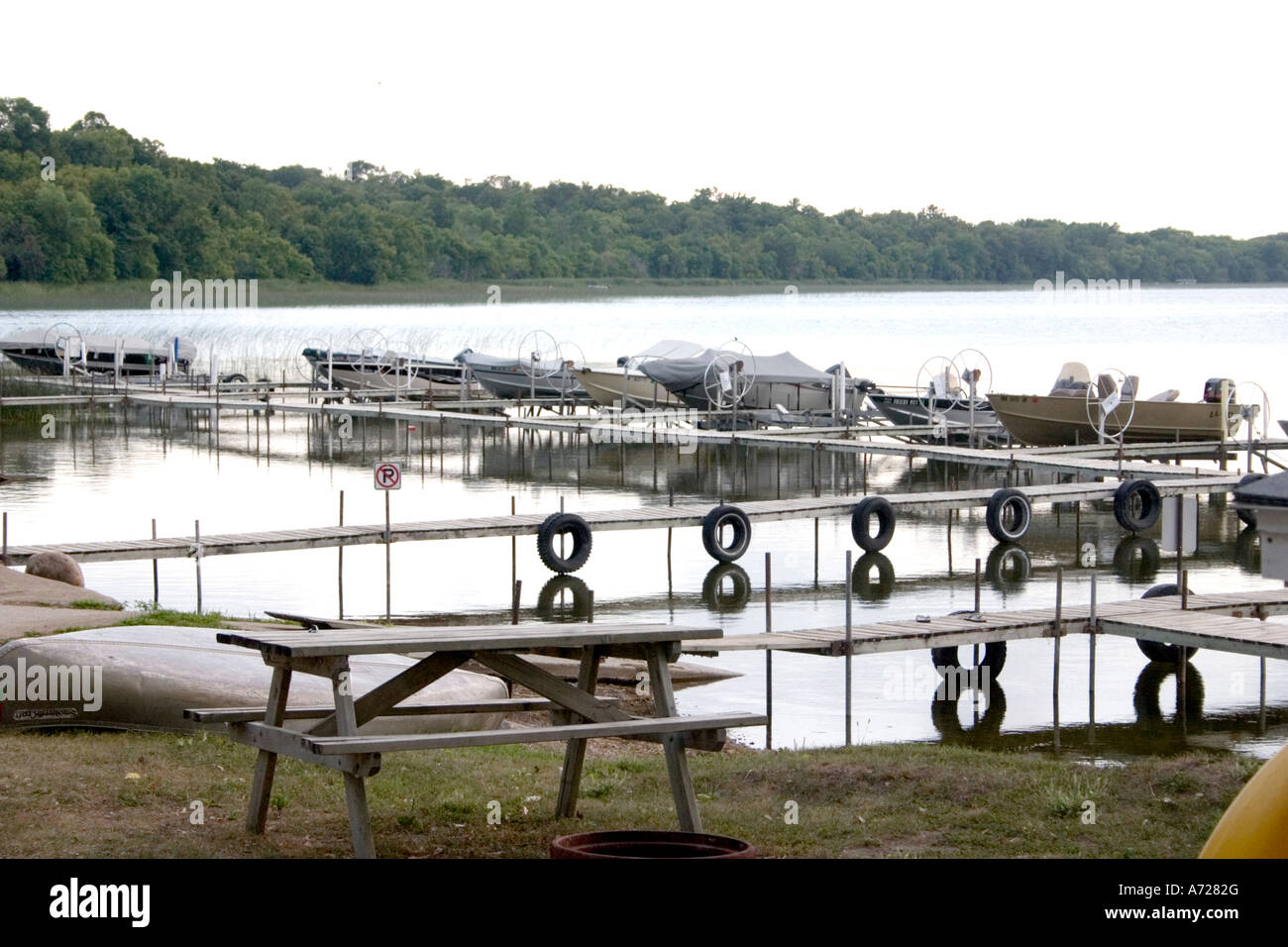Marina boat dock. Ashby Resort and Campgrounds Pelican Lake Ashby