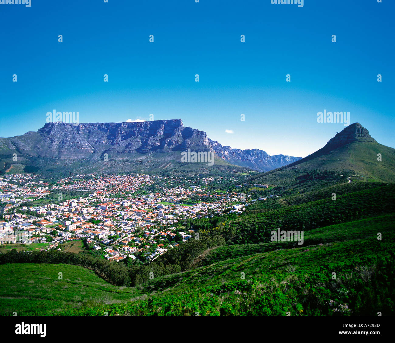 Table Mountain Cape Town Western Cape Province South Africa Stock Photo