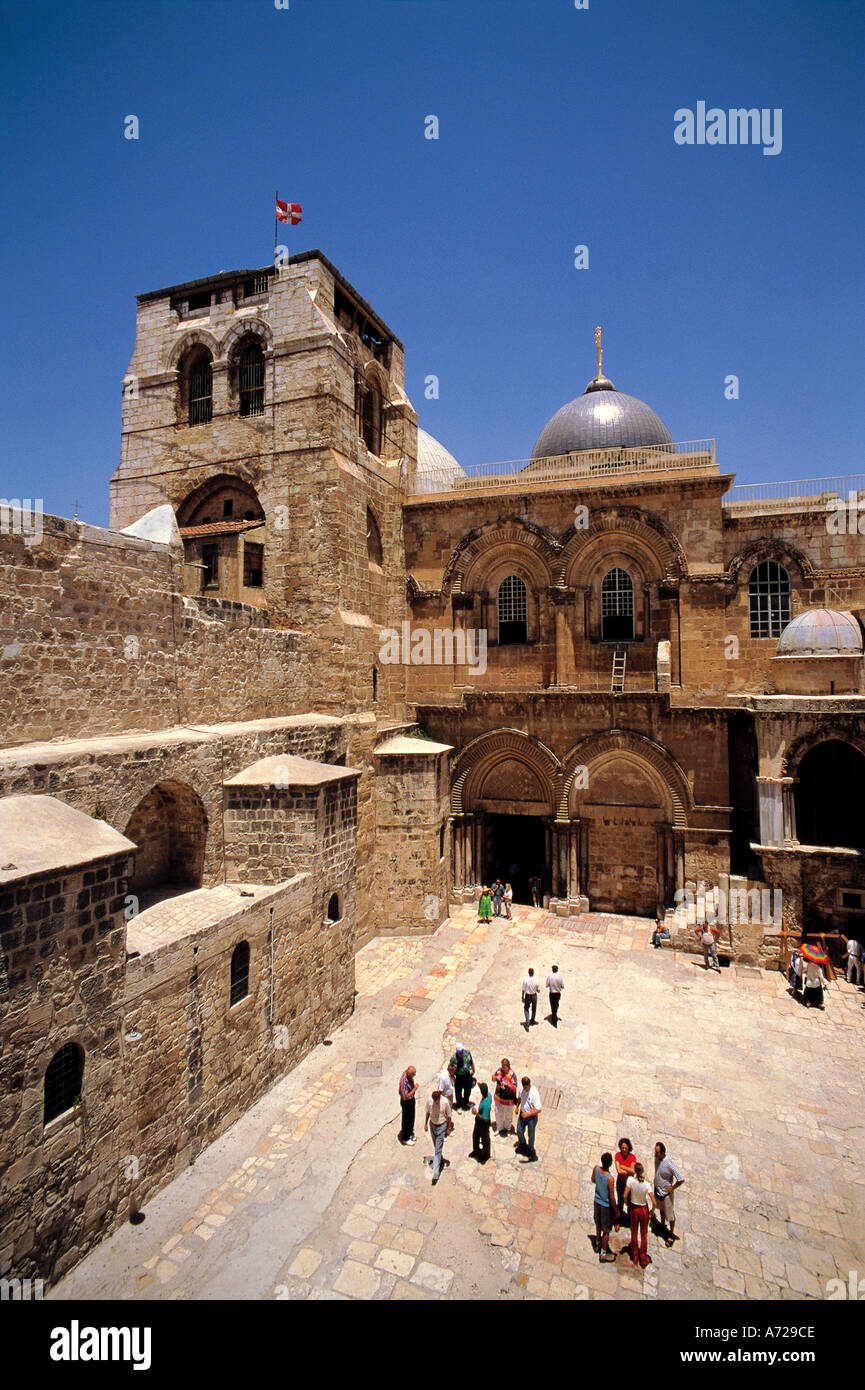 Church of the Holy Sepulchre in Jerusalem Israel One of the Holiest Sites in Christendom Stock Photo