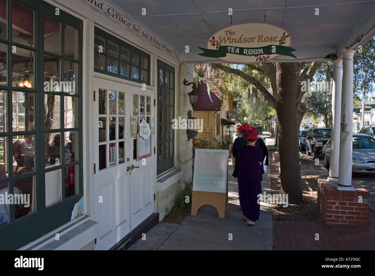 Windsor Rose Tea Room Exterior Mount Dora Florida Stock