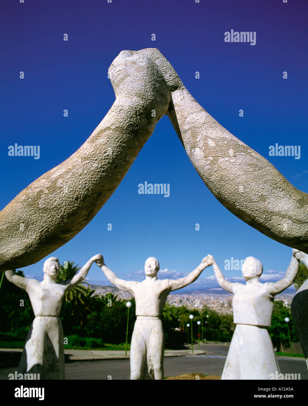 Sardana statues montjuic barcelona spain hi-res stock photography and ...