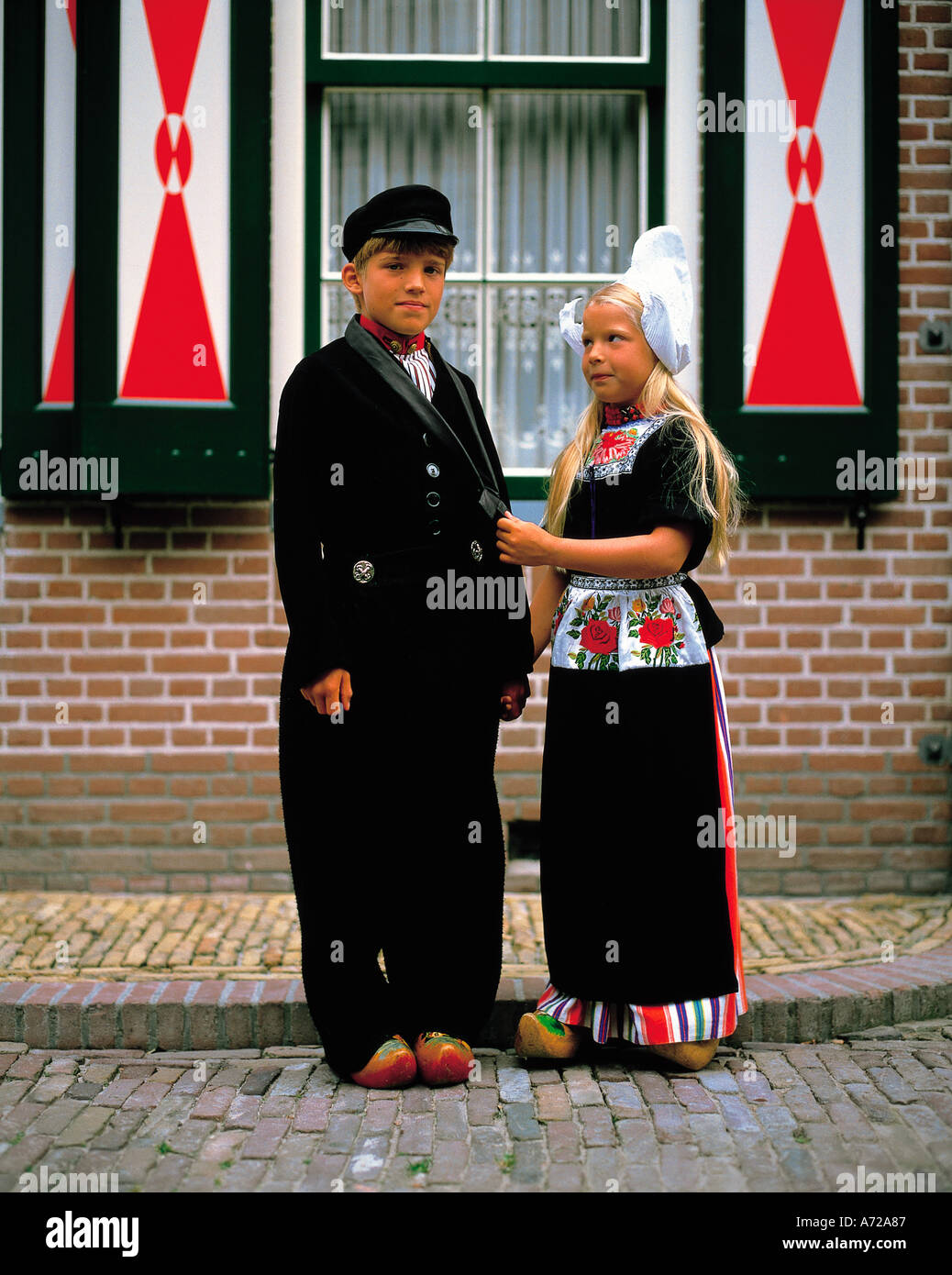 Children in Dutch Traditional Costumes Volendam Holland Netherlands ...