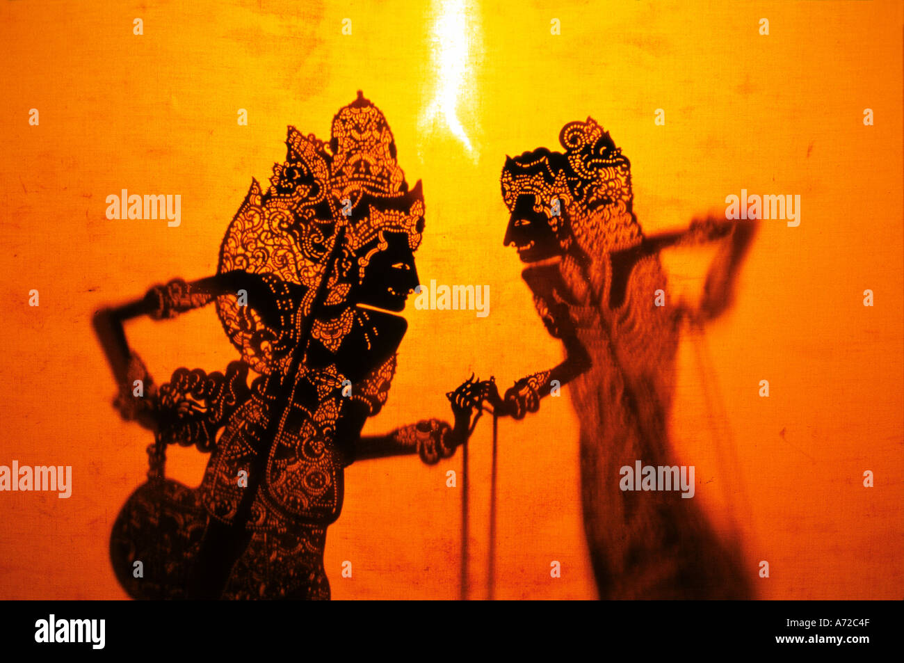 Wayang Shadow Puppets Bali Indonesia Stock Photo