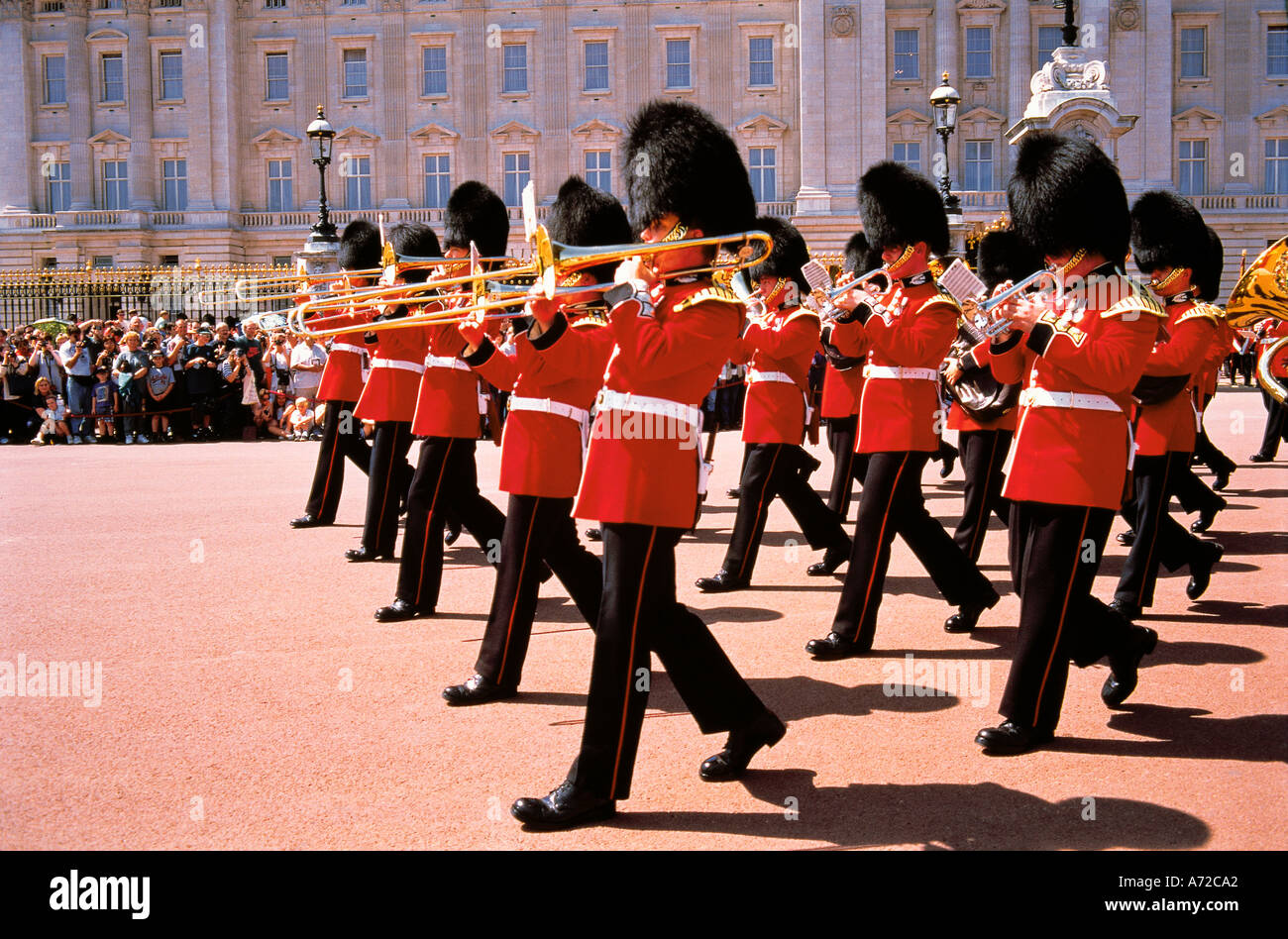 Changing the Guards at Buckingham Palace London United Kingdom Great Britain Stock Photo