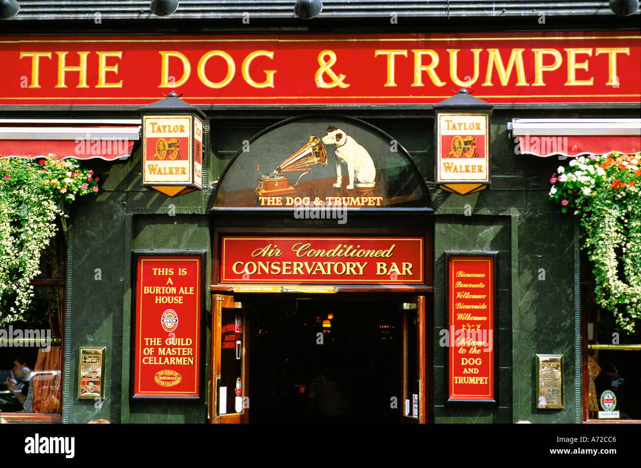 The Dog and Trumpet Pub Soho London United Kingdom Great Britain Stock
