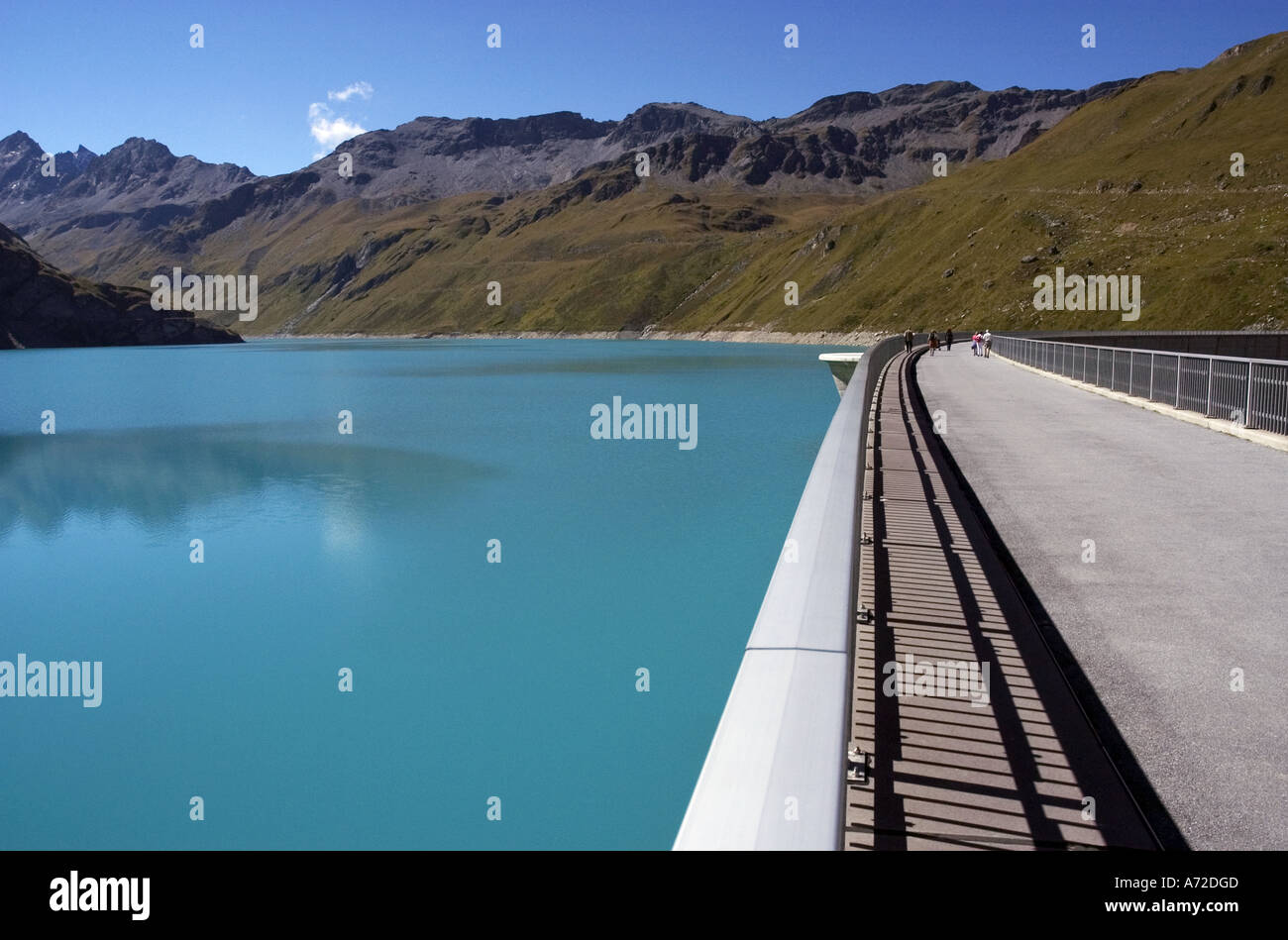 Lac de Moiry dam Stock Photo