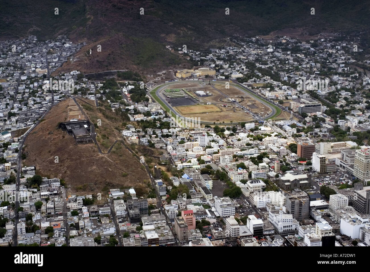 aerial view of Port Louis city Stock Photo