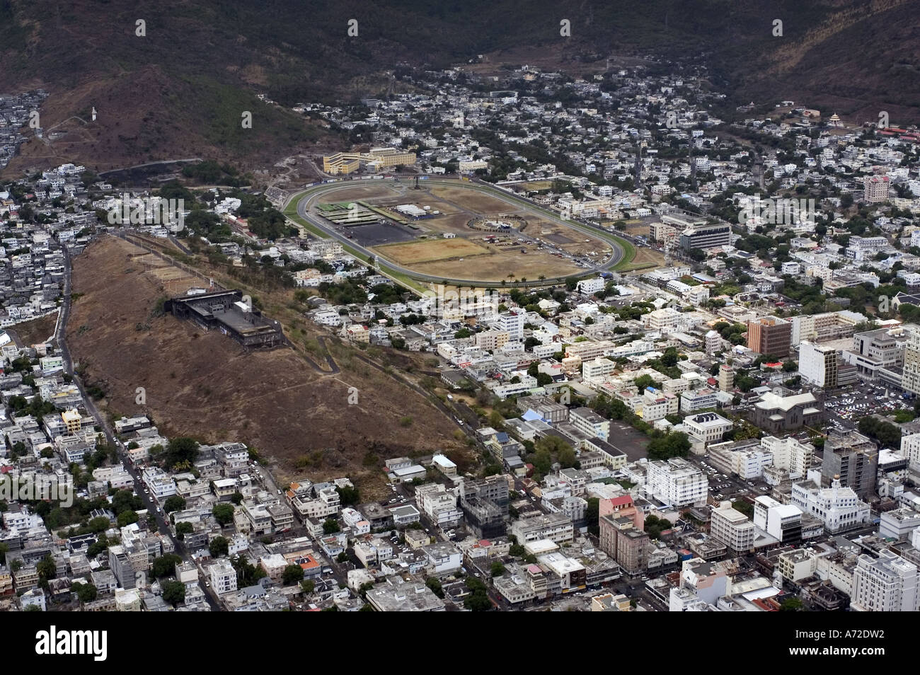 aerial view of Port Louis city Stock Photo