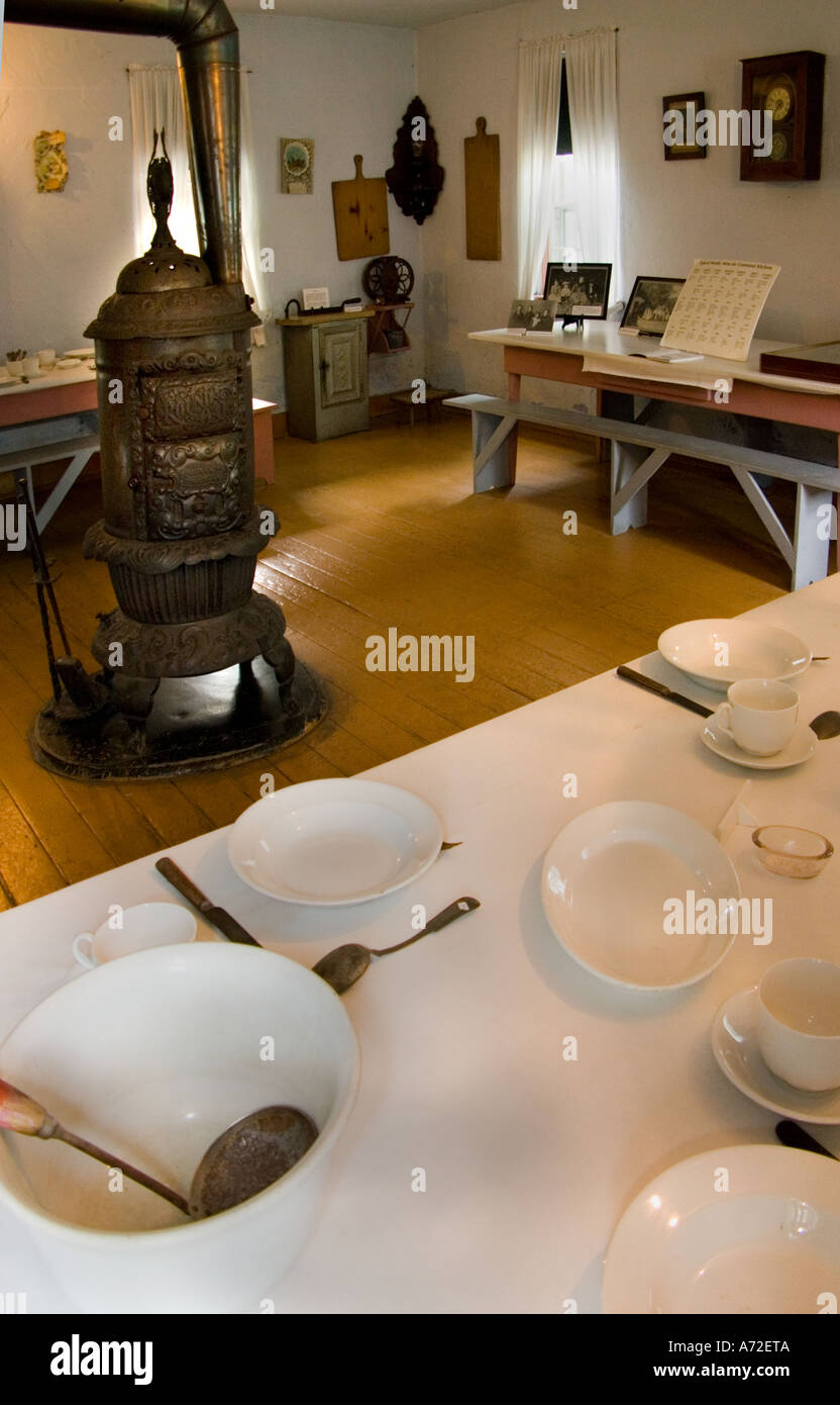 Amana Communal Kitchen in the Amana Colonies Middle Amana IA Stock