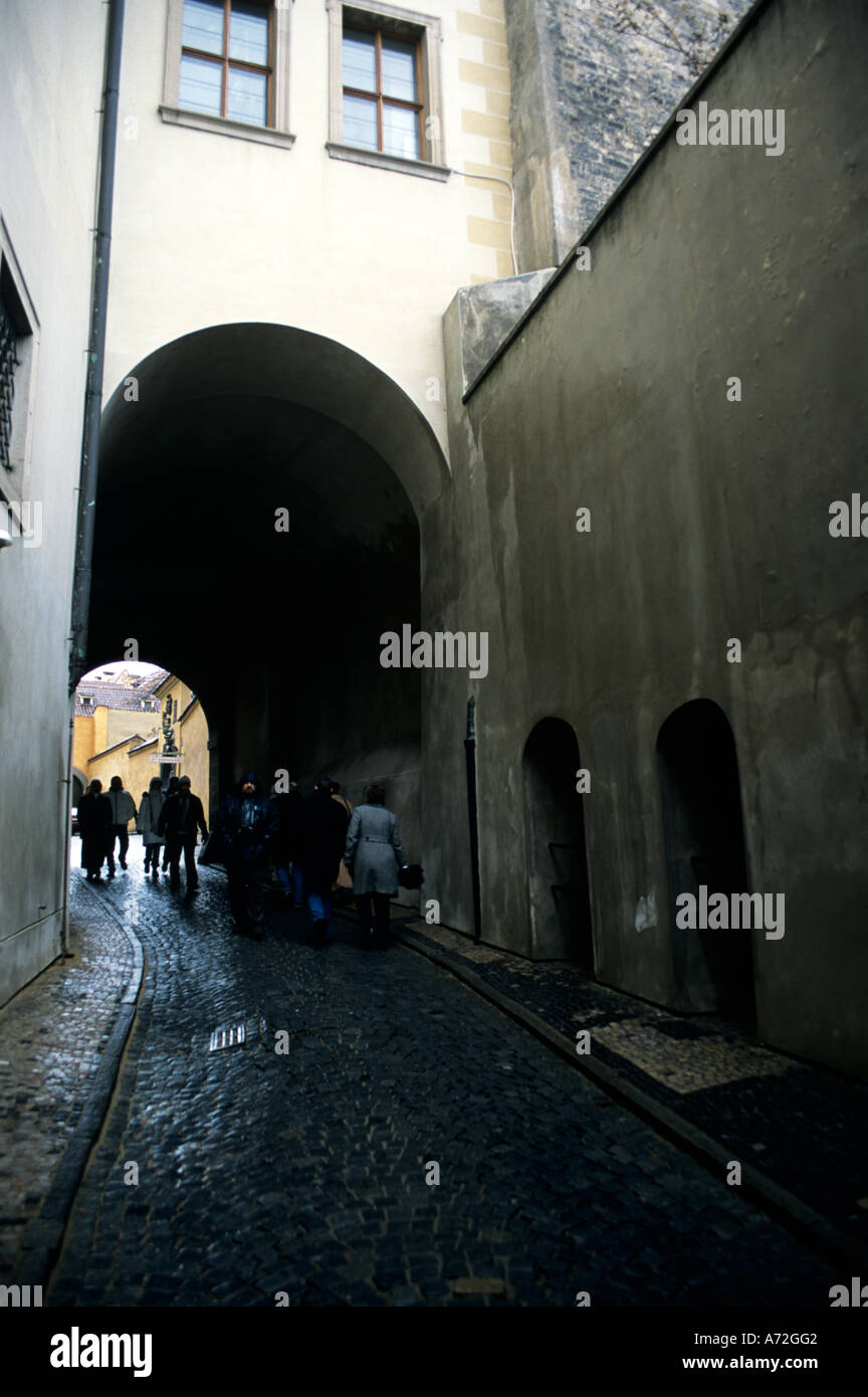 Archway into the castle complex Prague Czech Republic Stock Photo
