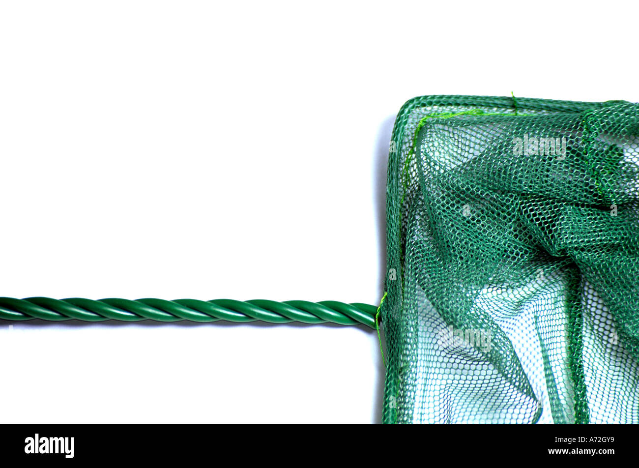 Green fishing net on white background Stock Photo Alamy