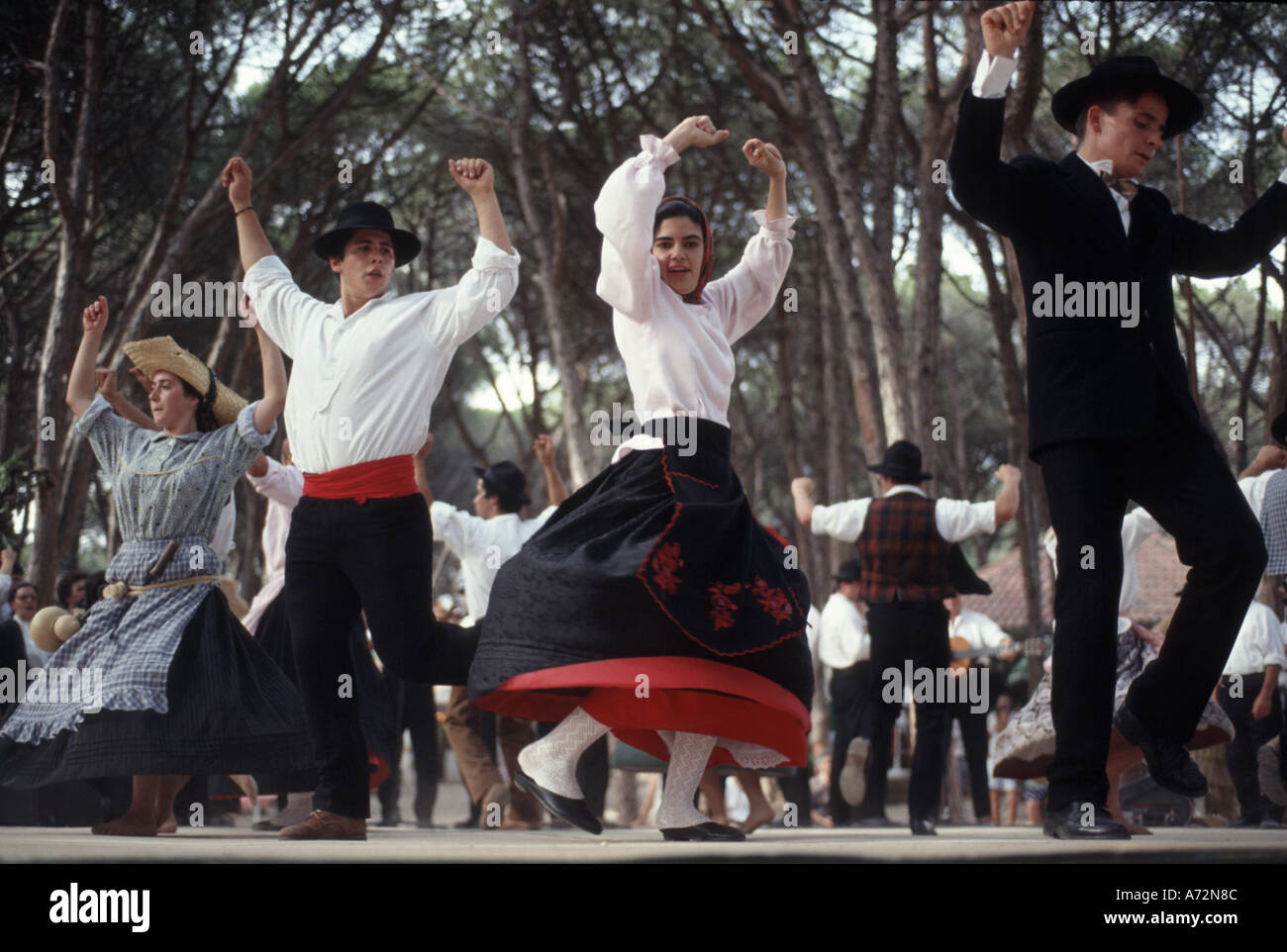 Europe, Portugal, Lisbon, Estoril Craft fair folk dancers Stock Photo Alamy