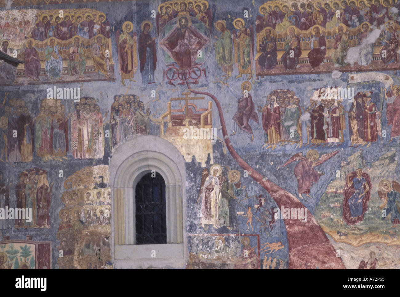 Europe, Romania, Rasca monastery c. 1542, the Last Judgment Stock Photo