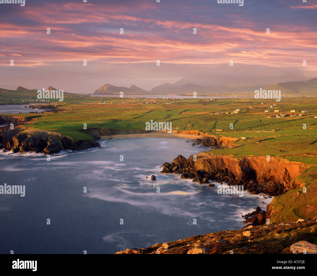 IE CO. KERRY Ballyferriter Bay on Dingle Peninsula seen from