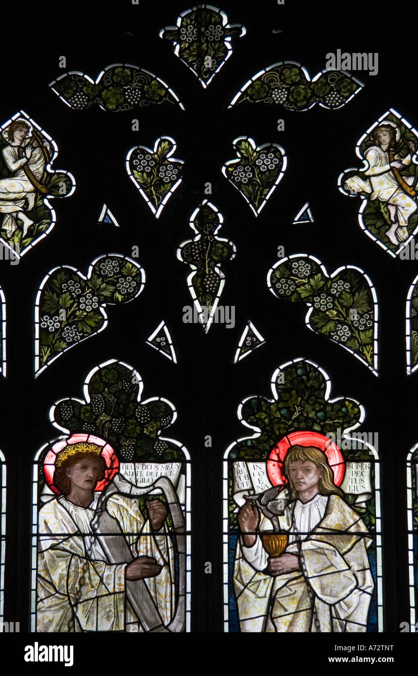 Saints and apostles stained glass window at Christ Church Cathedral