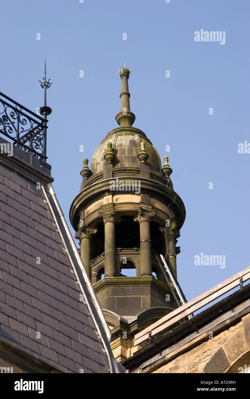 The Clock Tower of Buxton Town Hall Stock Photo Alamy