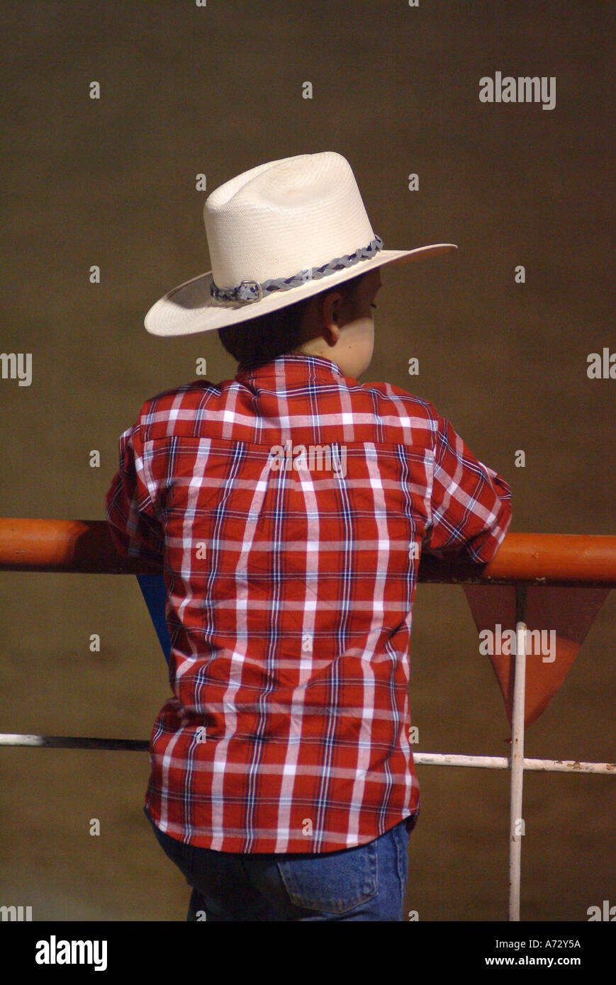 Boy 12 Rodeo Young boy watching a rodeo in Bandera Texas Stock Photo - Alamy
