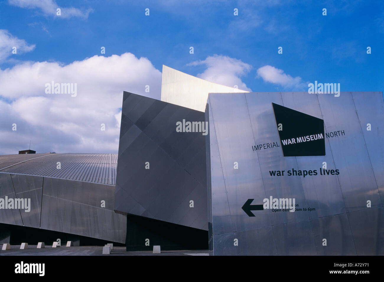 Imperial War Museum North Salford Quays Manchester England Stock Photo ...