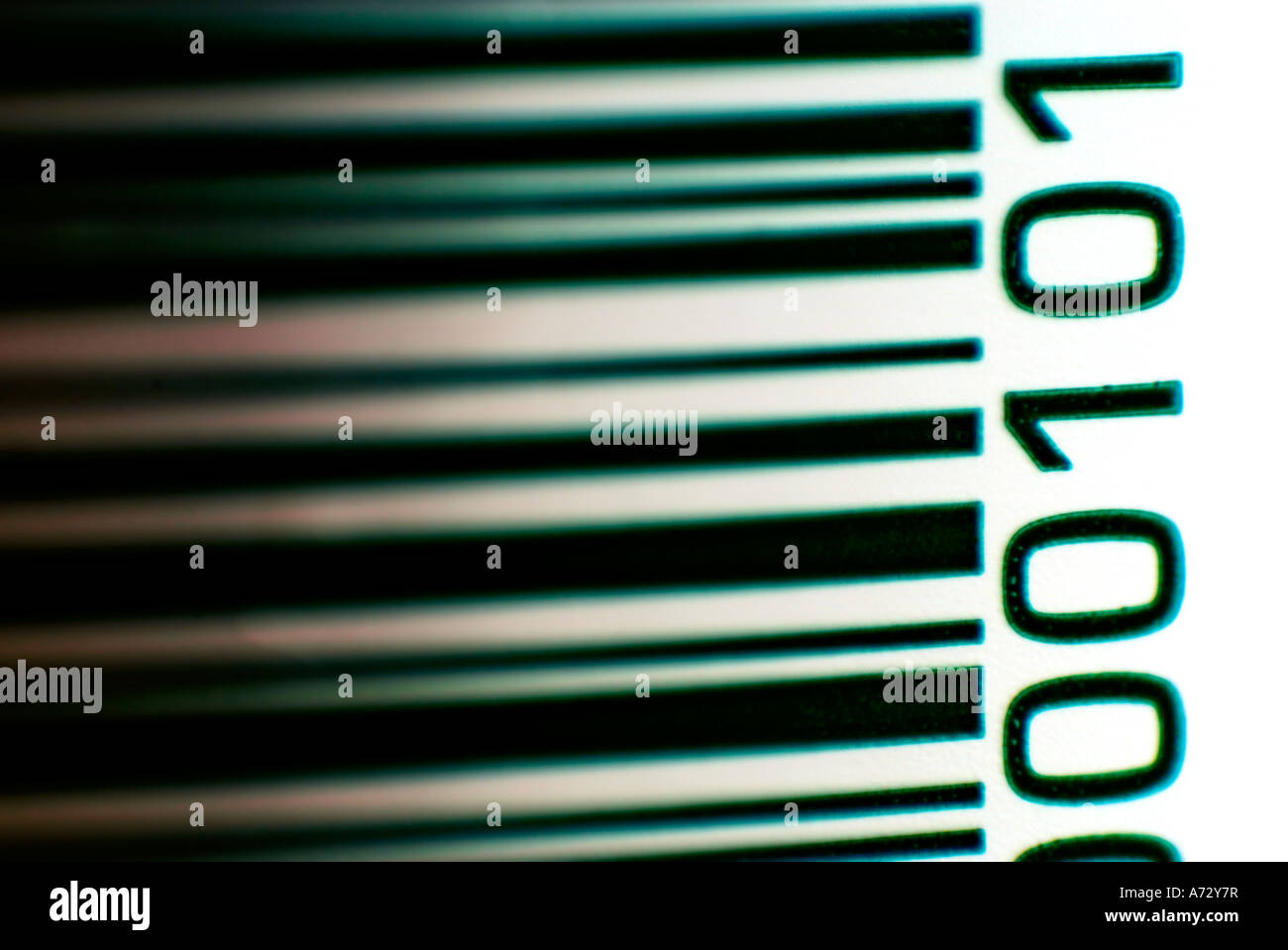 Digital bar-code with 0's and 1's. Stock Photo