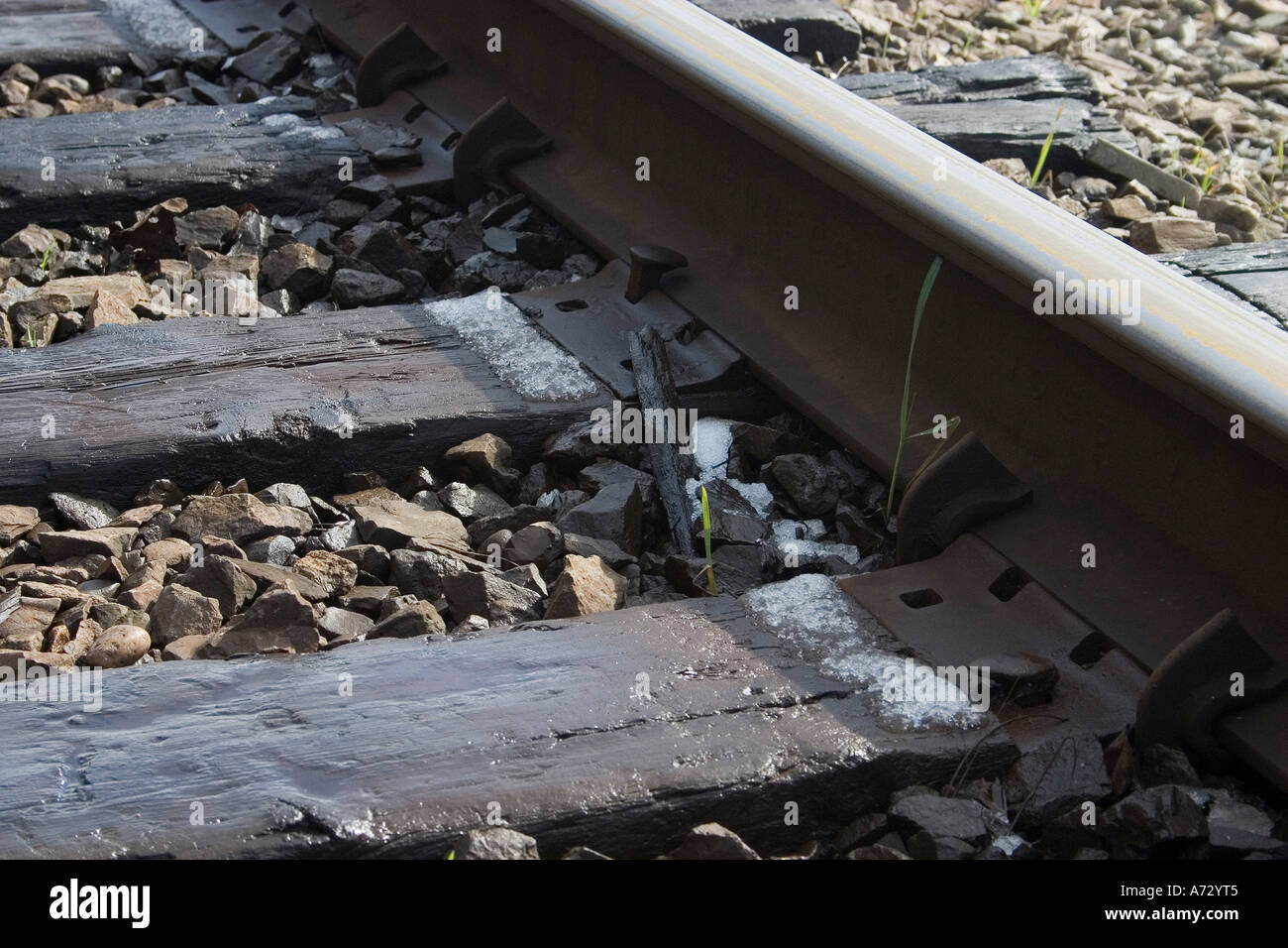 Train track rocks hi-res stock photography and images - Alamy