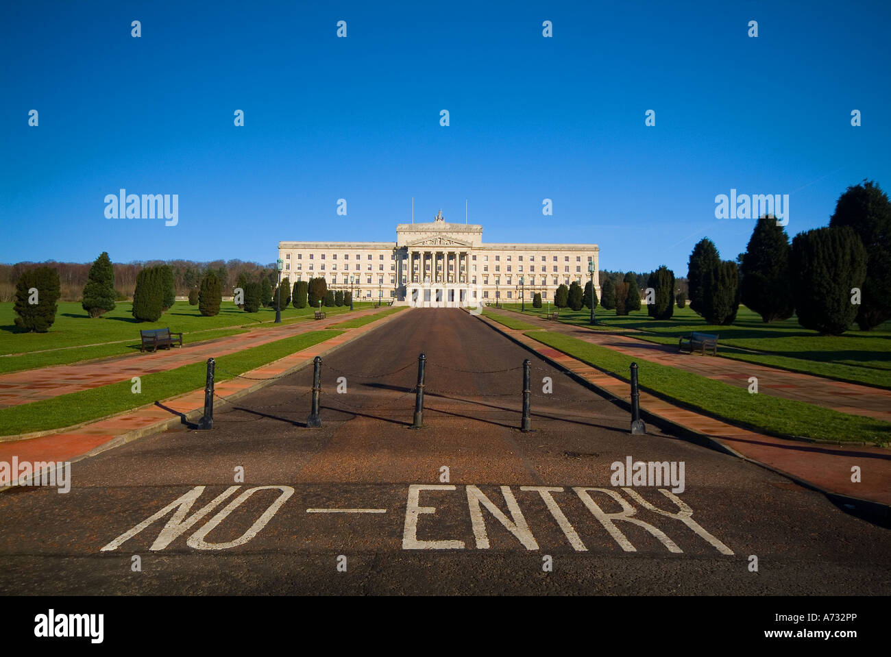 Parliament Buildings, seat of the Northern Ireland Assembly, Stormont, Belfast, Northern Ireland Stock Photo