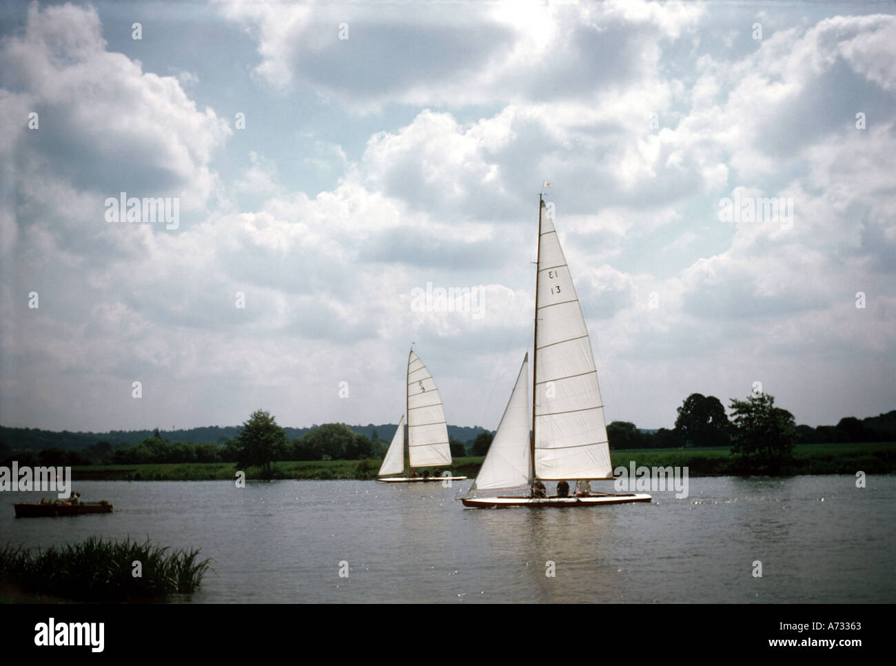 Thames Rater class boats racing at the Upper Thames Sailing Club Summer