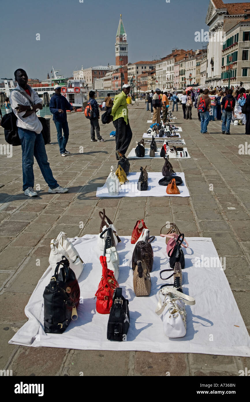 Handbags sales Venice Stock Photo