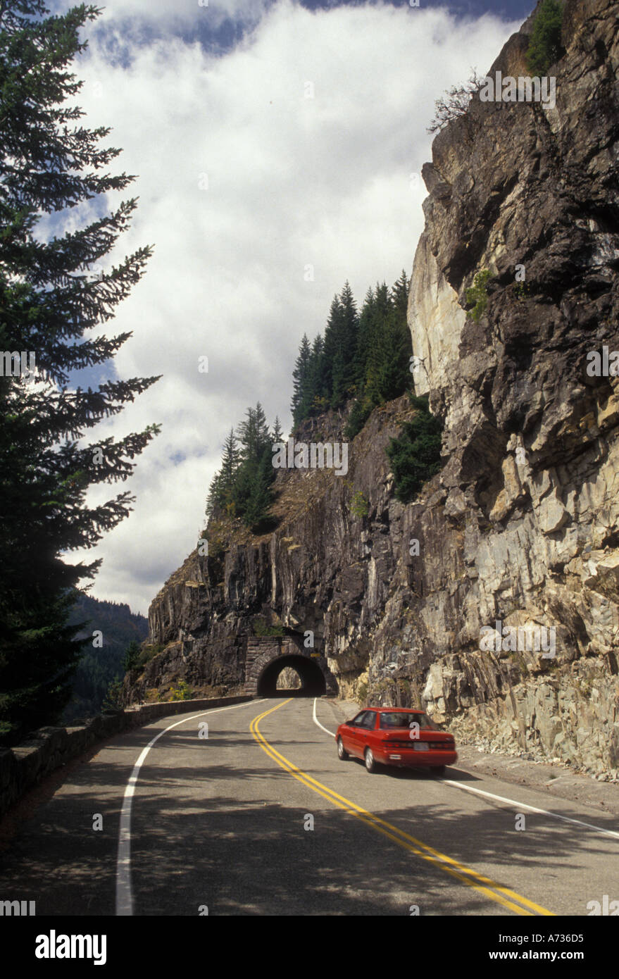 Mount Rainer Driving Mount rainier national park car hi-res stock photography and images - Alamy
