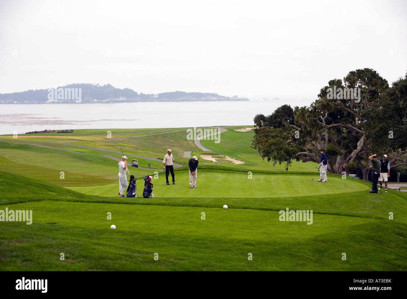 Pebble Beach Golf Course at Monterey near Carmel California USA Stock Pebble Beach Golf Course at Monterey near Carmel California USA Stock