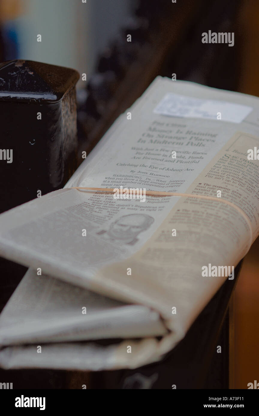 Newspaper folded vertical Stock Photo Alamy