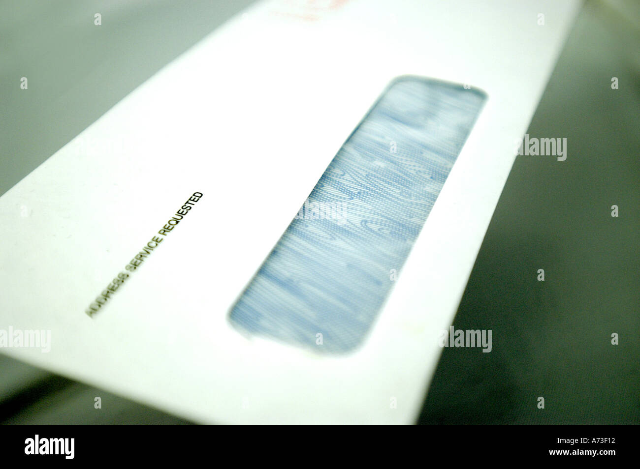 White Envelope Envelop address window horizontal Stock Photo - Alamy