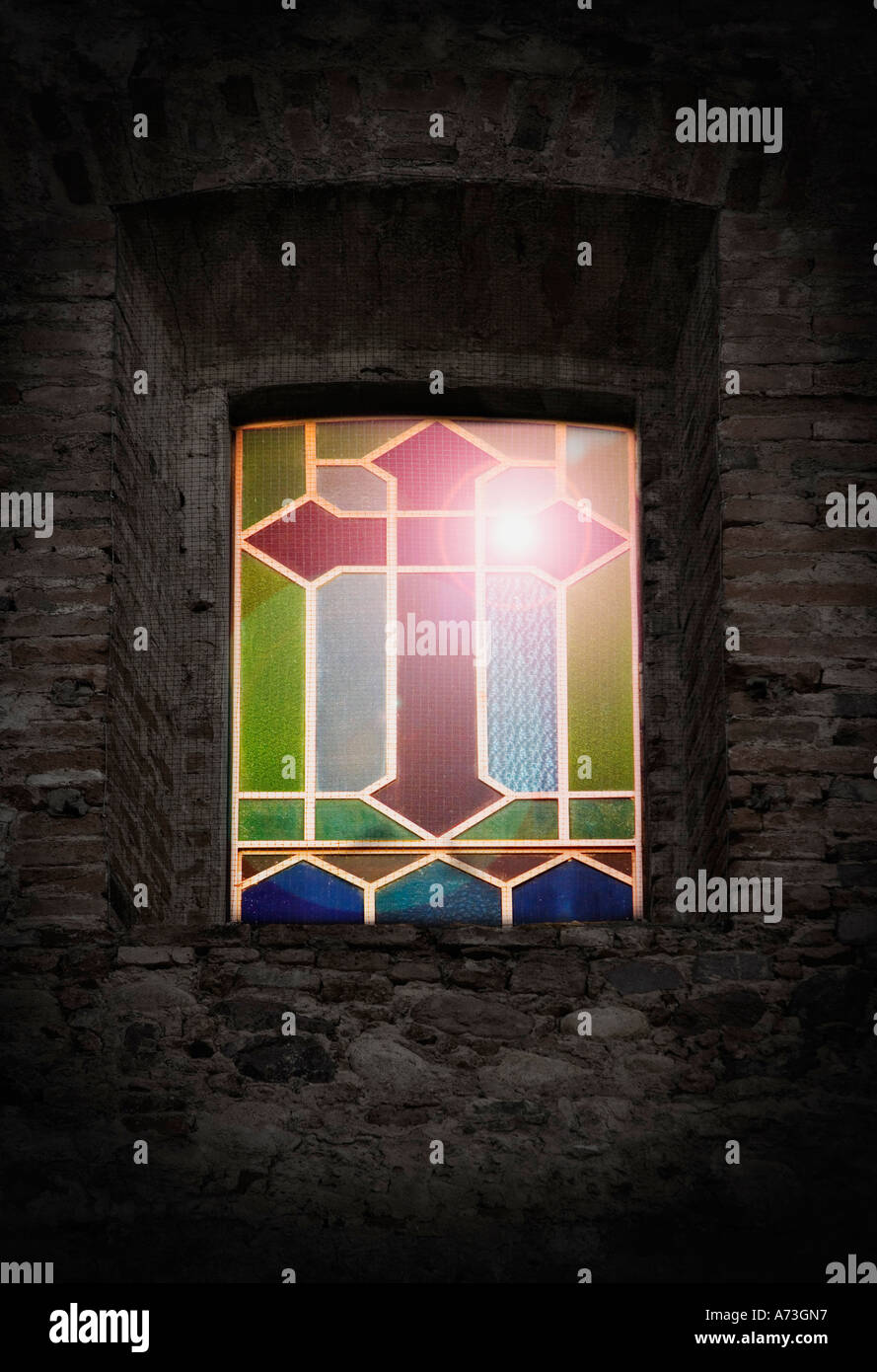 stain glass window Stock Photo Alamy