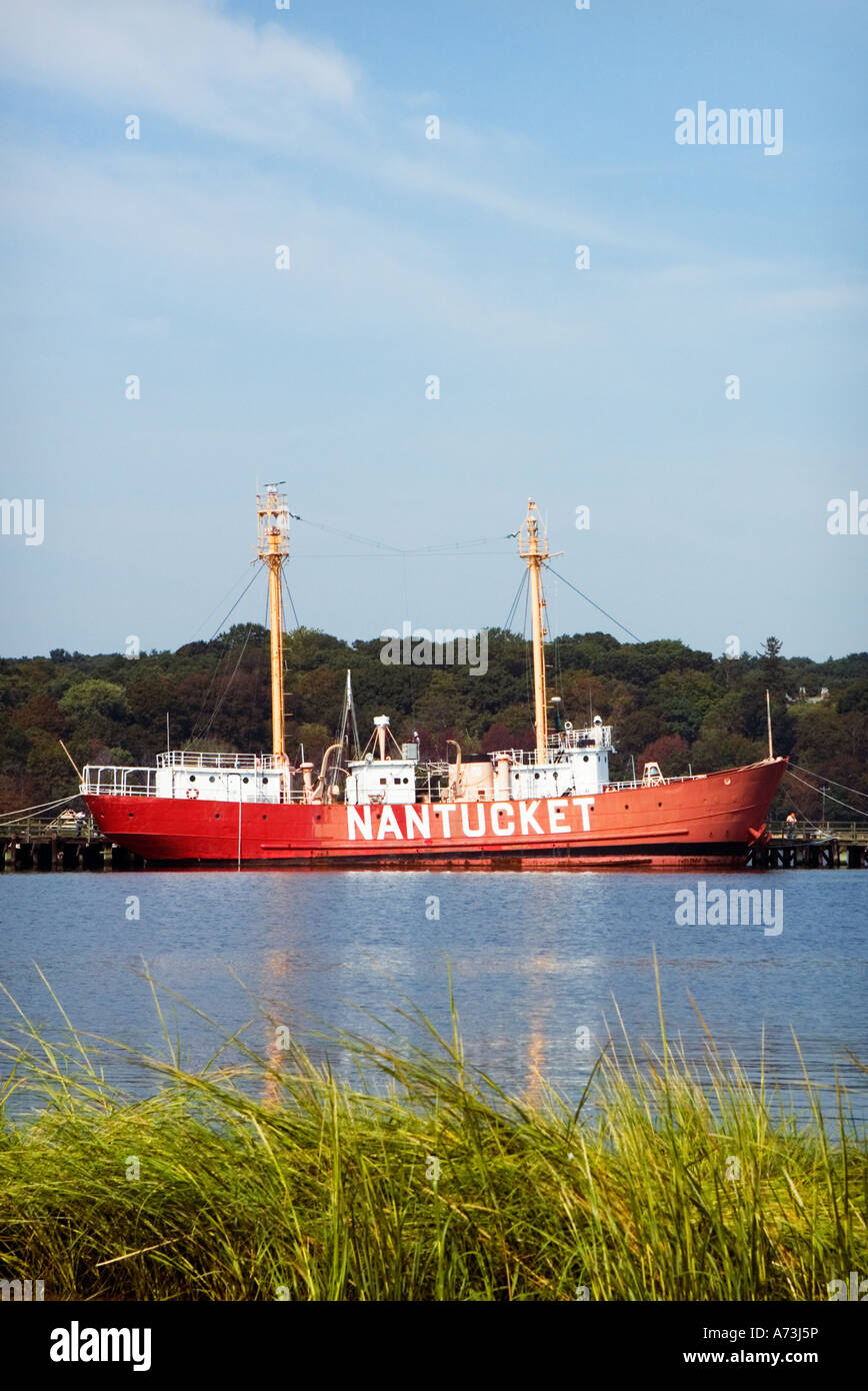 Lightship Nantucket LV 112 tall ship Stock Photo