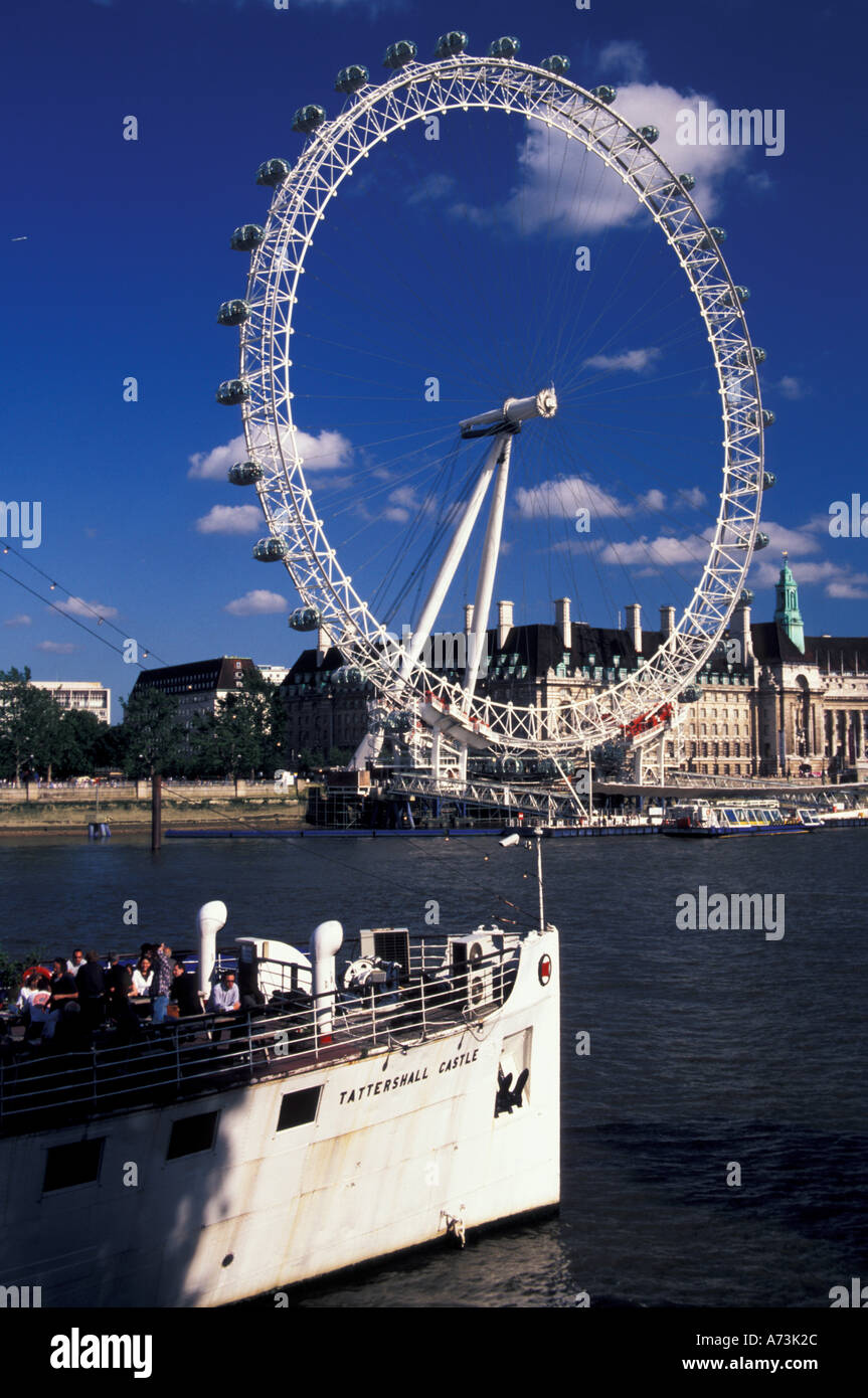 EUROPE, England, London London Eye Ferris Wheel Stock Photo