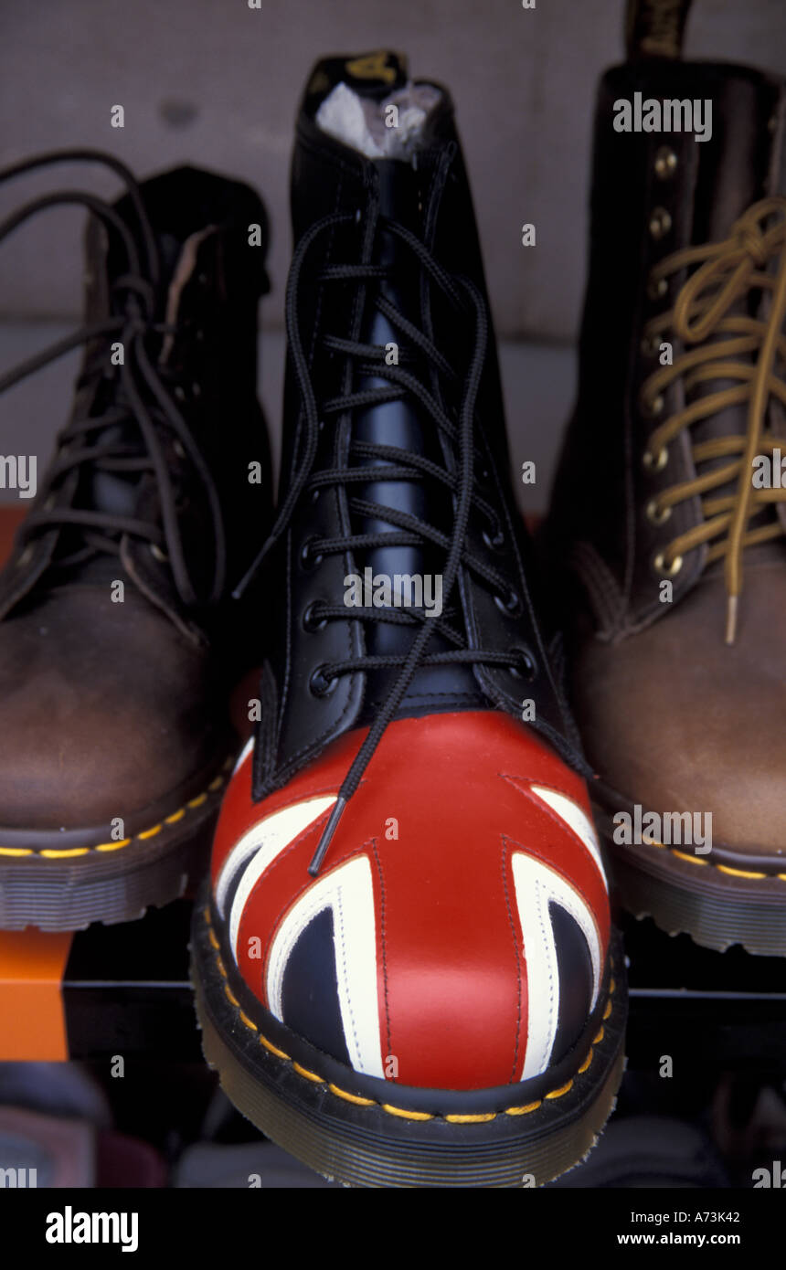 EUROPE England London Union Jack Boots Stock Photo Alamy