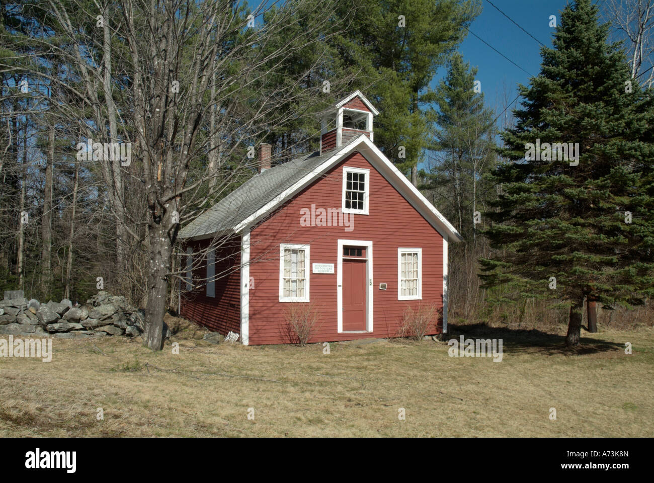 Dorchester, New Hampshire USA, Historical New England, Old schoolhouse