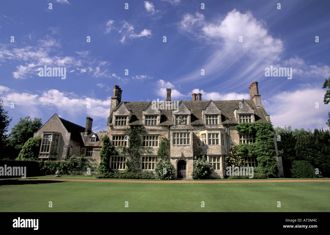 Europe, England, Cambridgeshire. Anglesby Abbey, Jacobean Style Manor Stock Photo