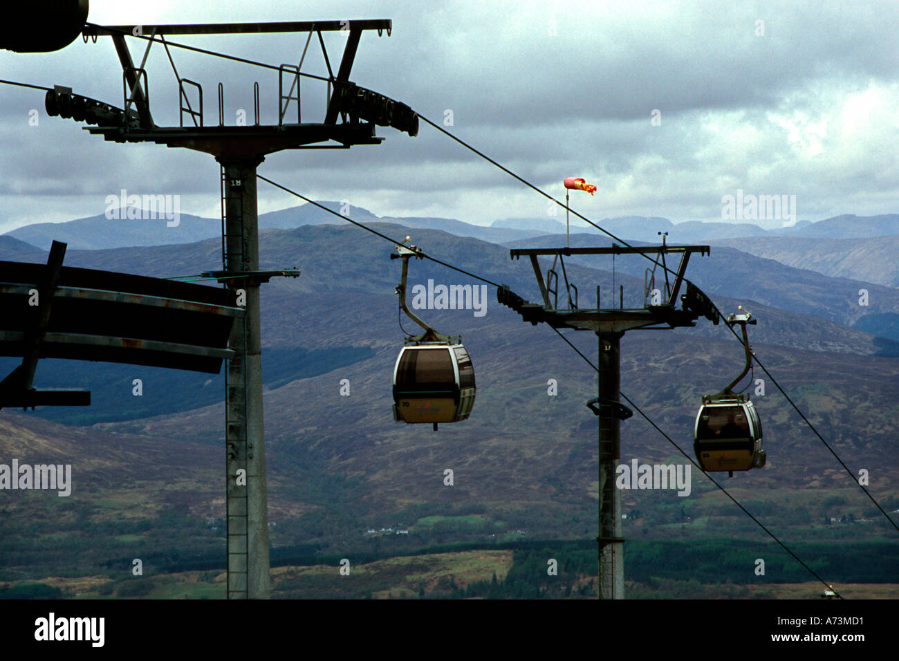 Ben Nevis mountain cable cars Stock Photo Alamy