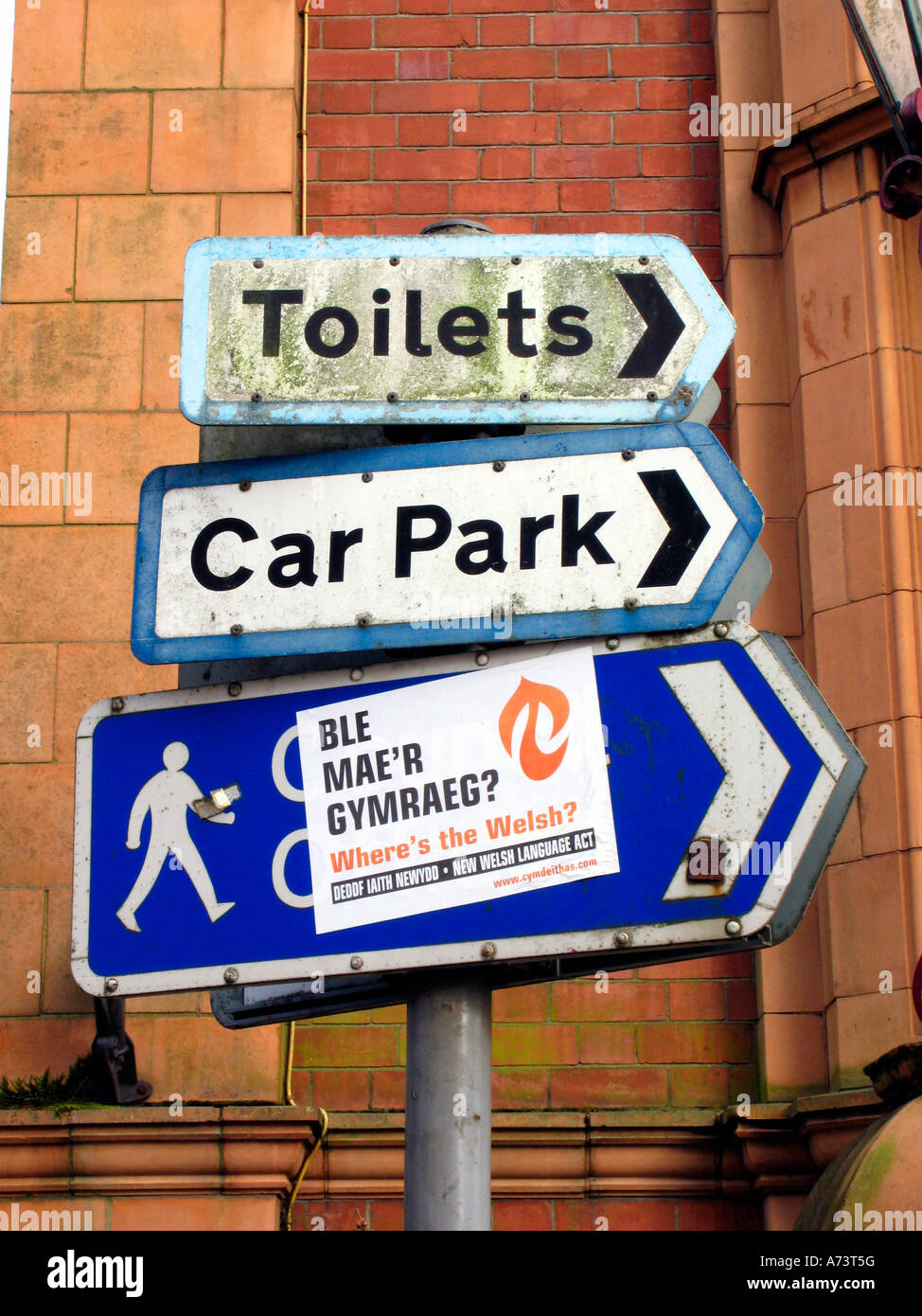Welsh road signs protest hires stock photography and images Alamy