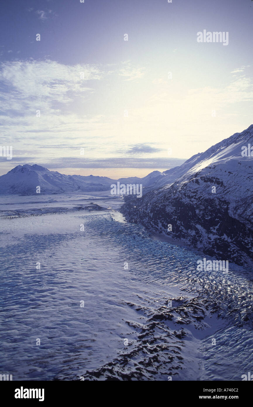 Knik Glacier Chugach Mountains Alaska Stock Photo