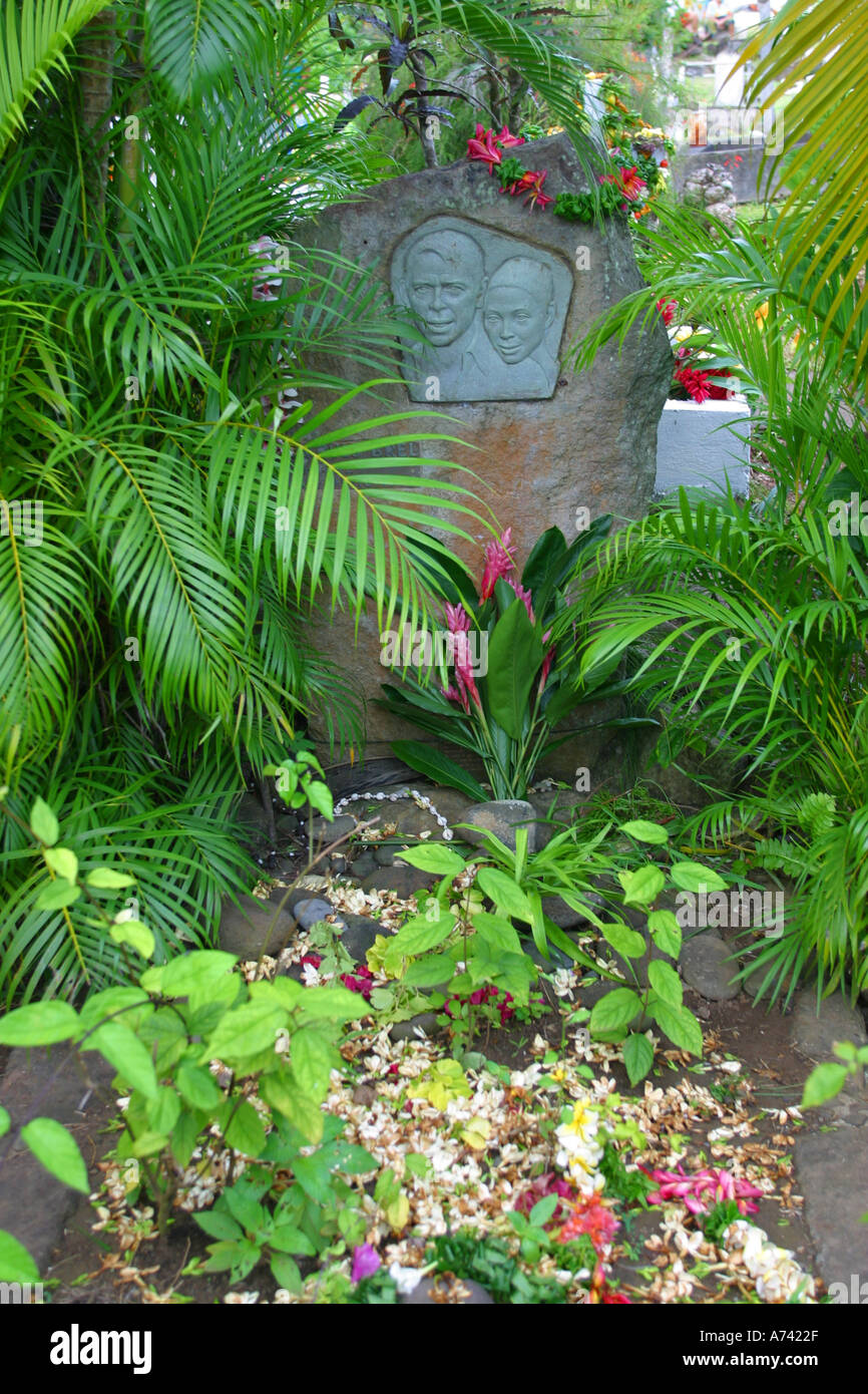 Jacques Brel S Gravesite Atuona Marquesas French Polynesia Stock Photo