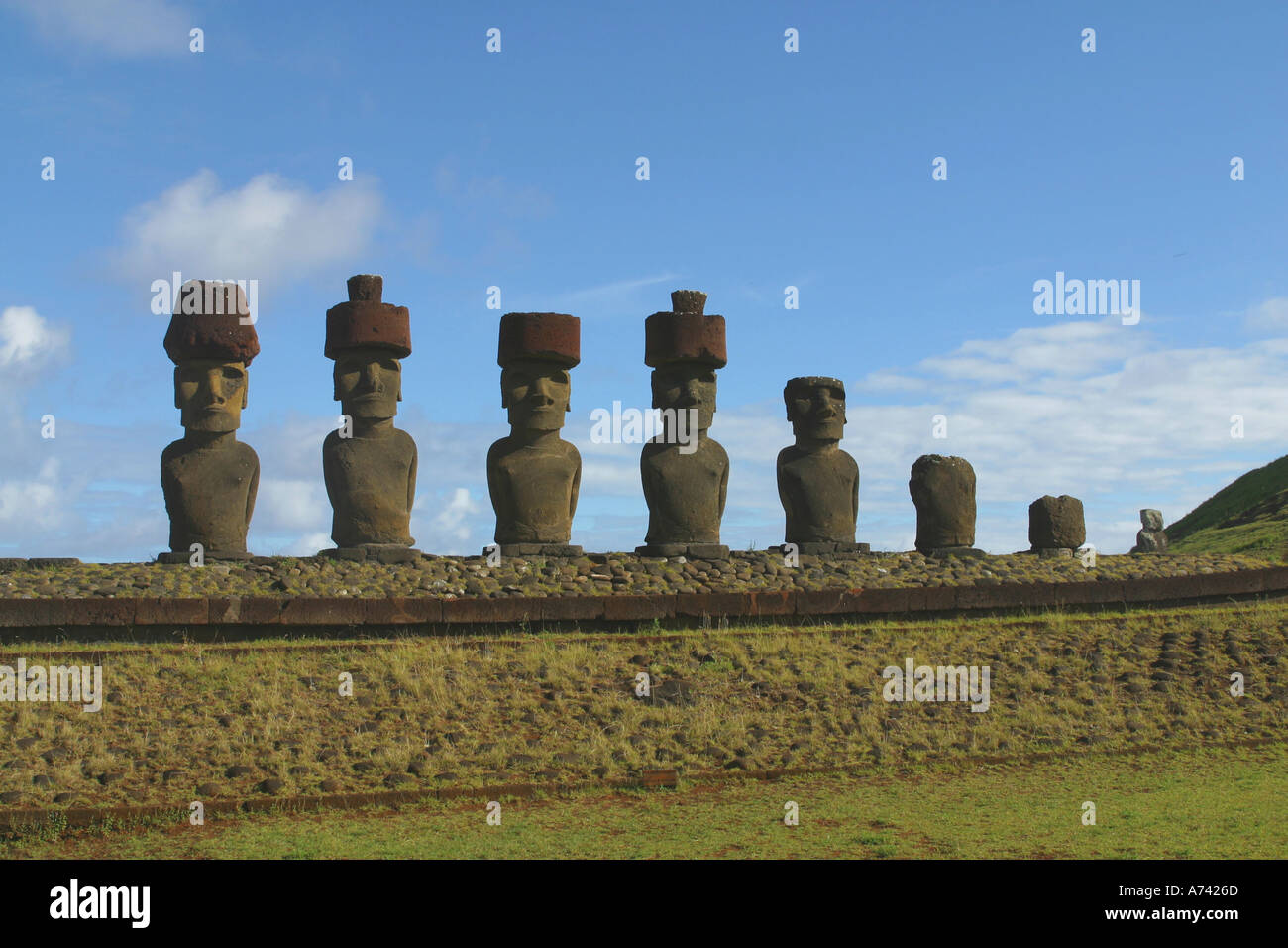 Easter Island Rapa Nui Chile tiki statue Stock Photo Alamy