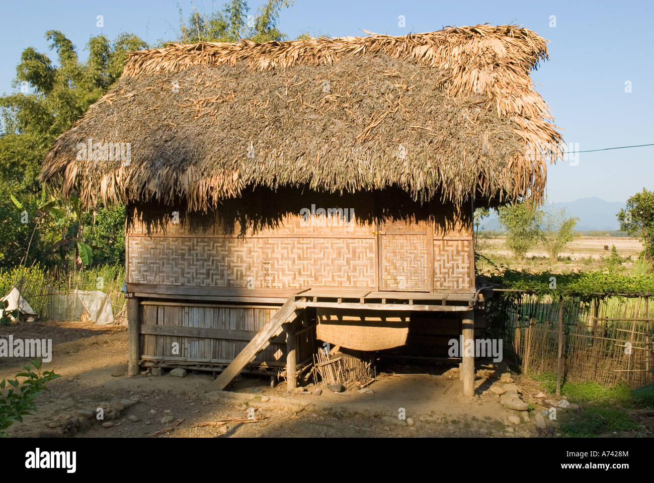 traditional Shan house in Putao Kachin State Myanmar Stock Photo Alamy