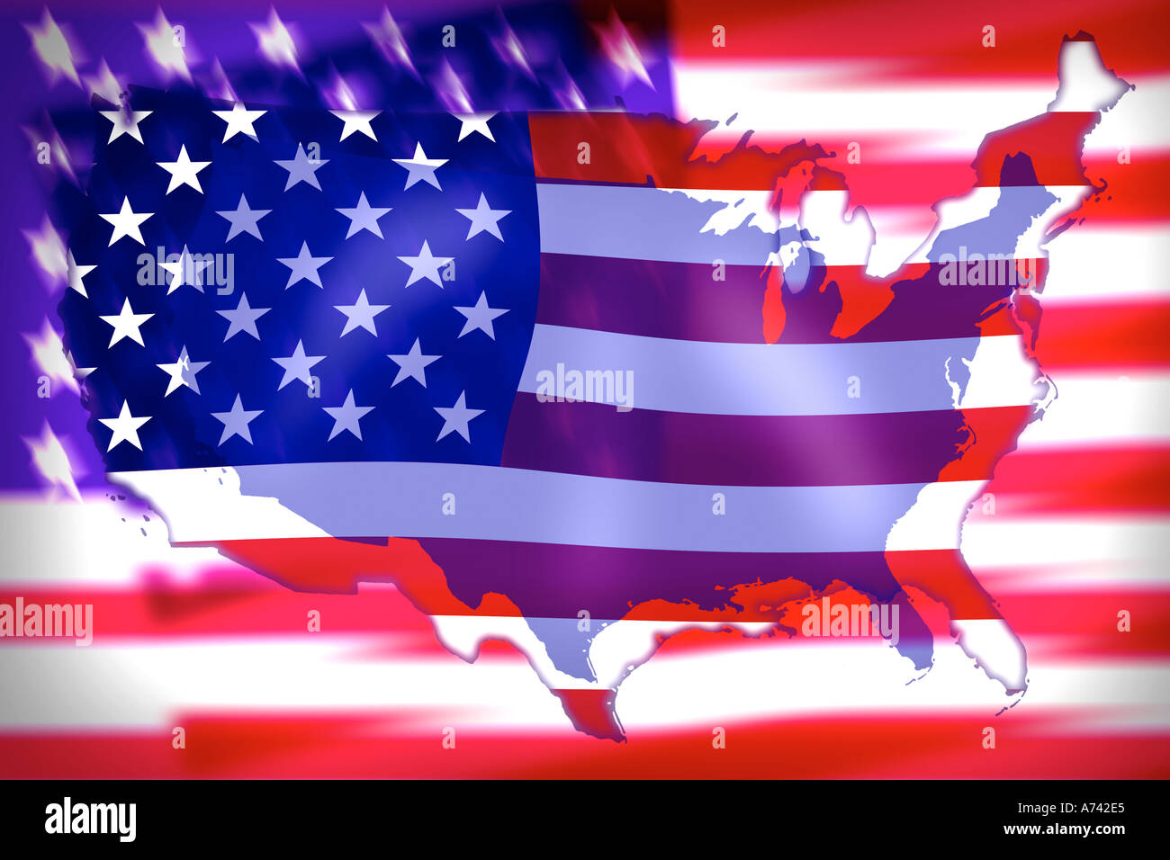 Us Flag And Map Illustration Stock Photo Alamy Us Flag And Map Illustration Stock Photo Alamy