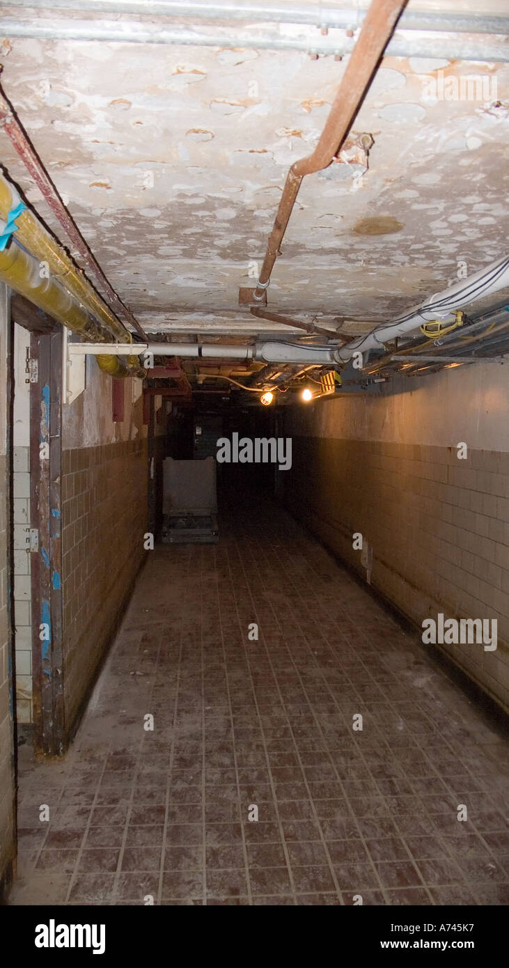 Basement passageway in Charity Hospital in New Orleans after Hurricane