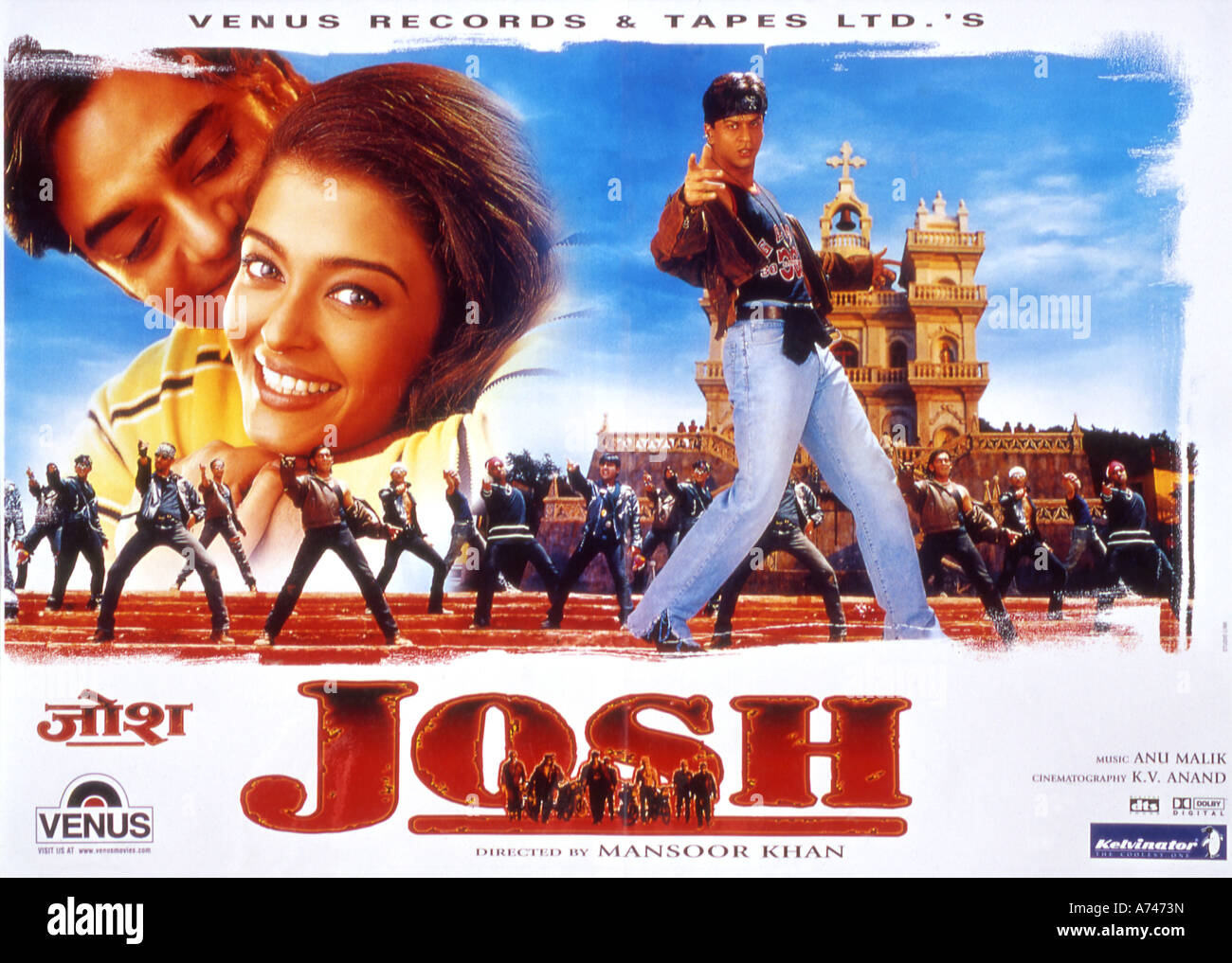 JOSH poster for 2000 Eros International Bollywood film with actress