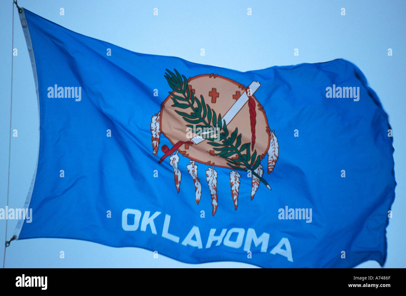 State Flag of Oklahoma Stock Photo