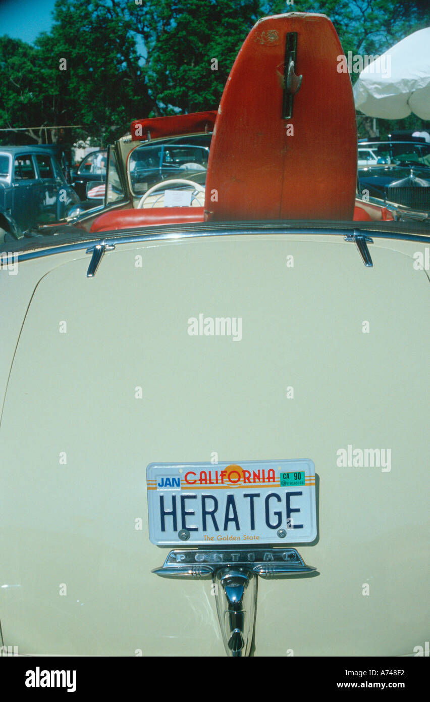 Vanity License Plate California Stock Photo